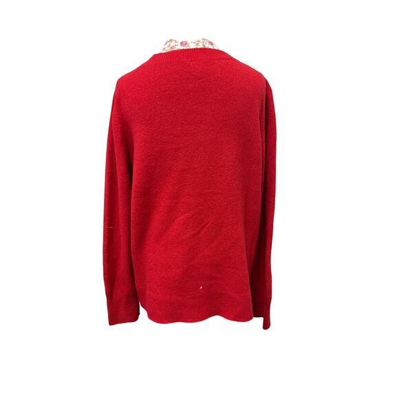 ❤️ J.Crew Extra-Soft Red Sweater XL – Classic Crewneck Cozy Knit Pullover - Picture 3 of 4